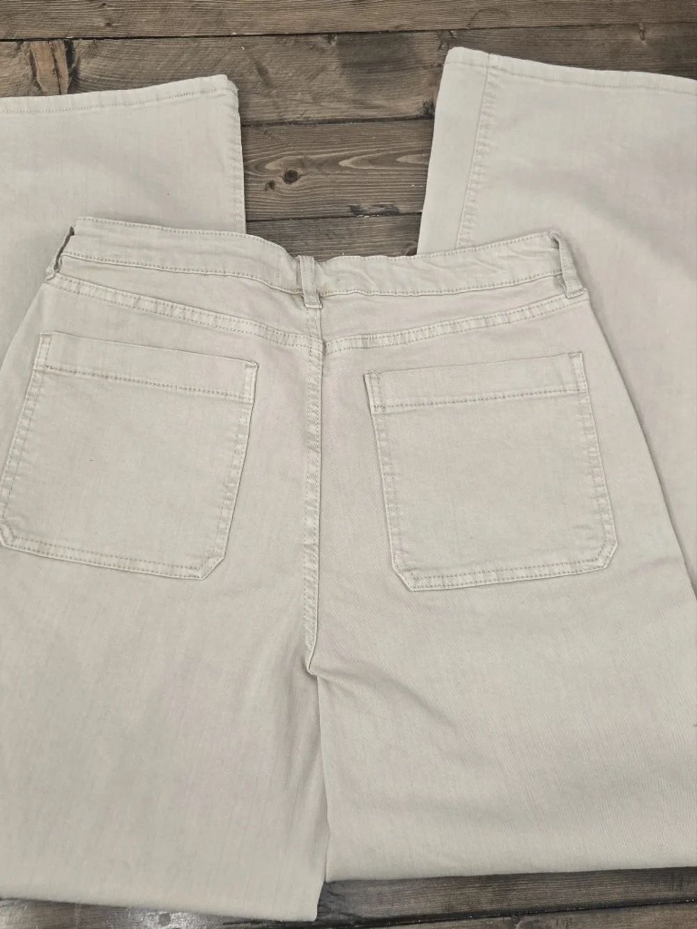 Womens Oat New York Wide-Leg Utility Trousers in Color Beige Size 12